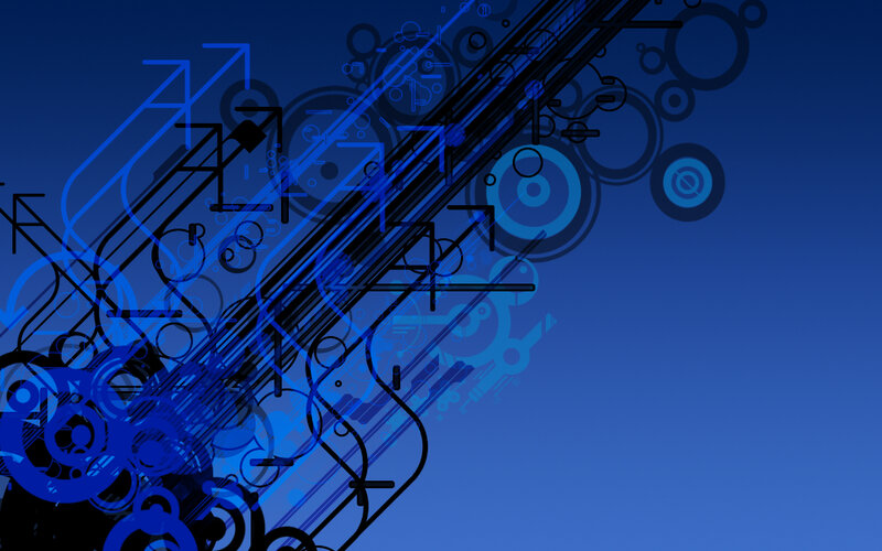 Blue Abstract Design — Dynamic, Circles