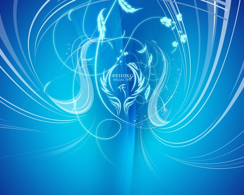 Blue Abstract Design — Serene, Digital Art, Flowers