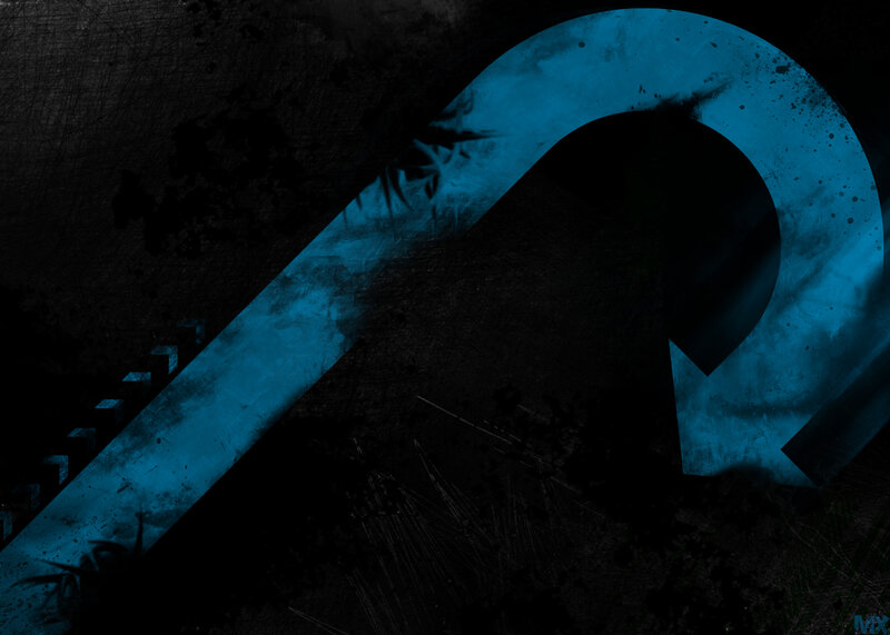 blue abstract design with dark background