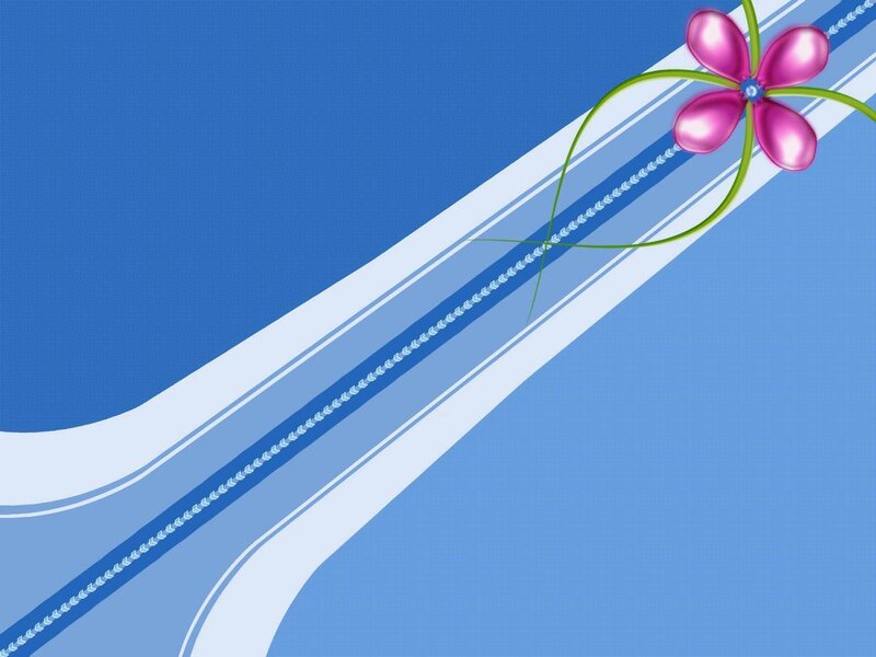 blue abstract design with flower