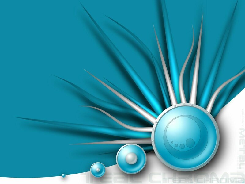 blue abstract design with spheres