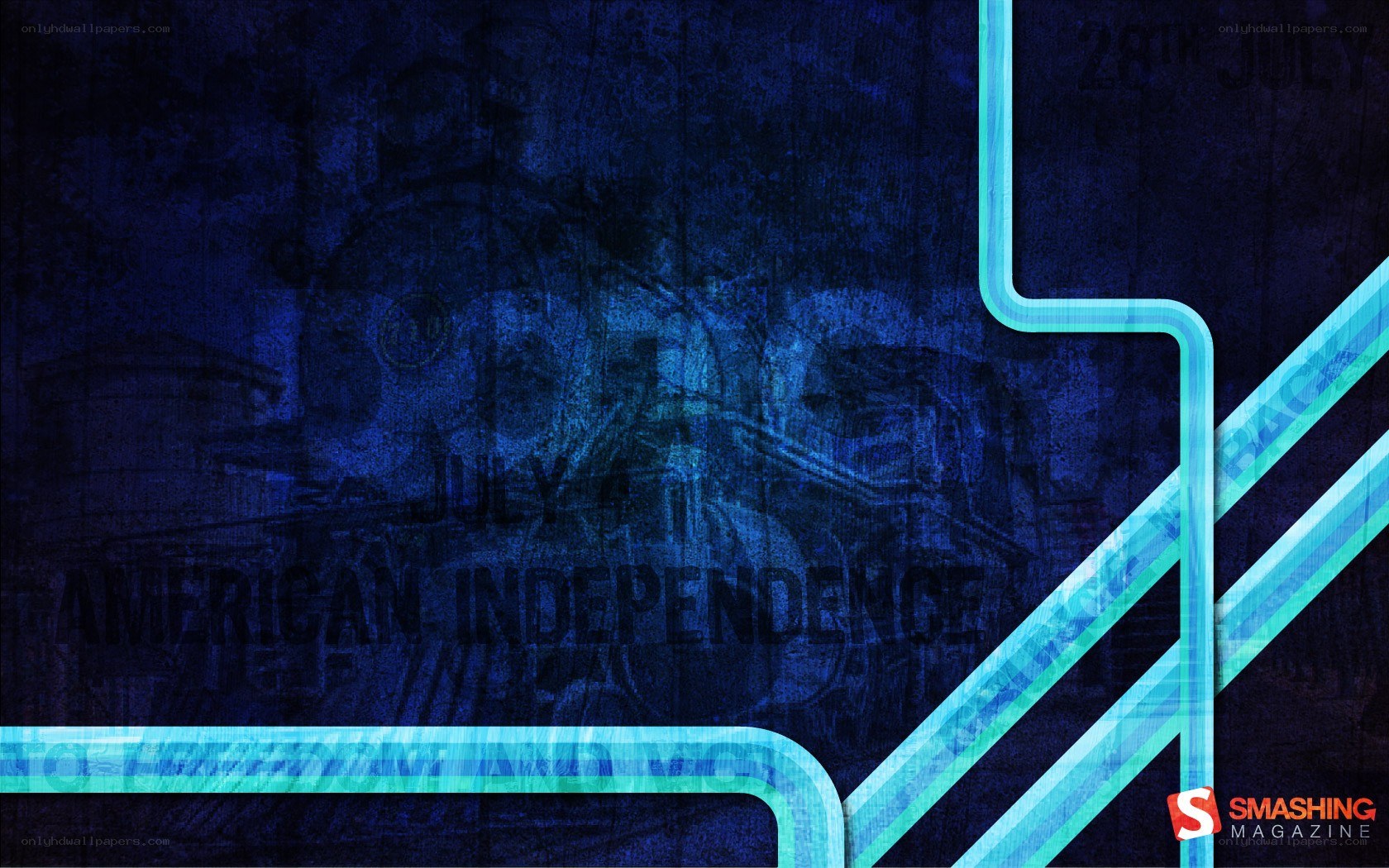 blue abstract design with text