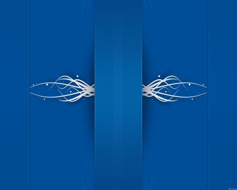 blue abstract design with white swirls