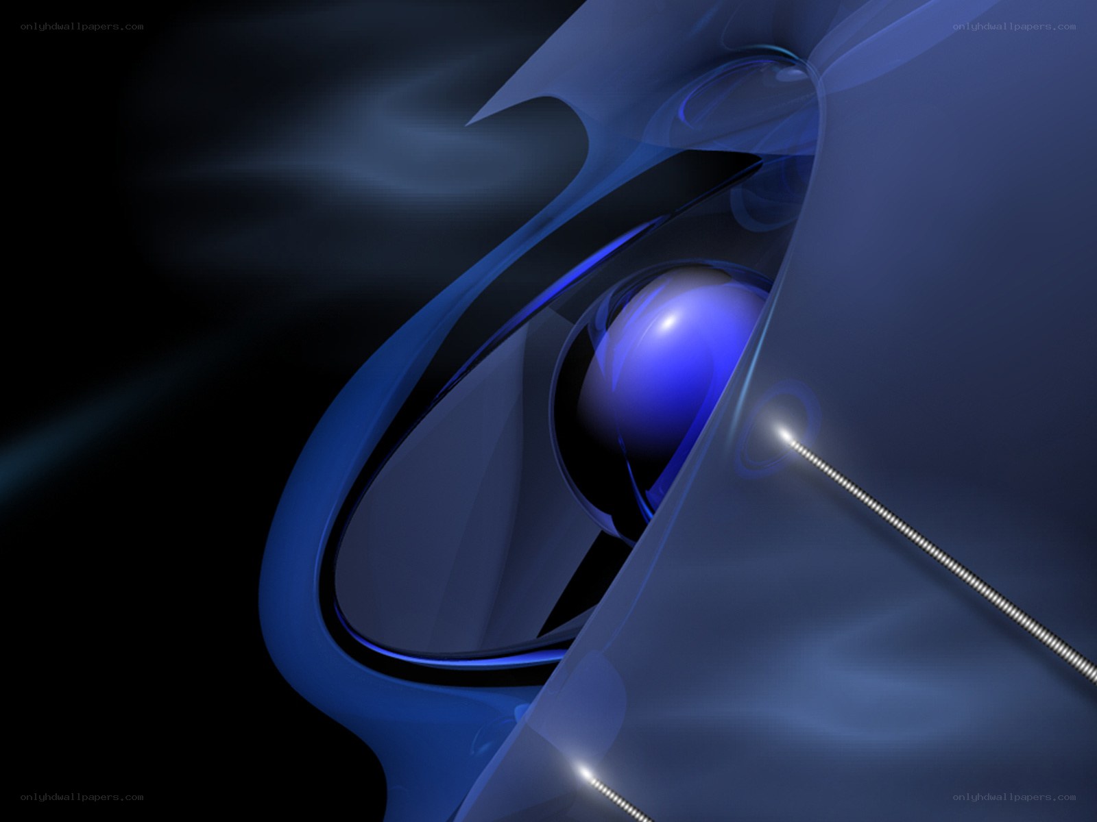 Blue abstract digital art