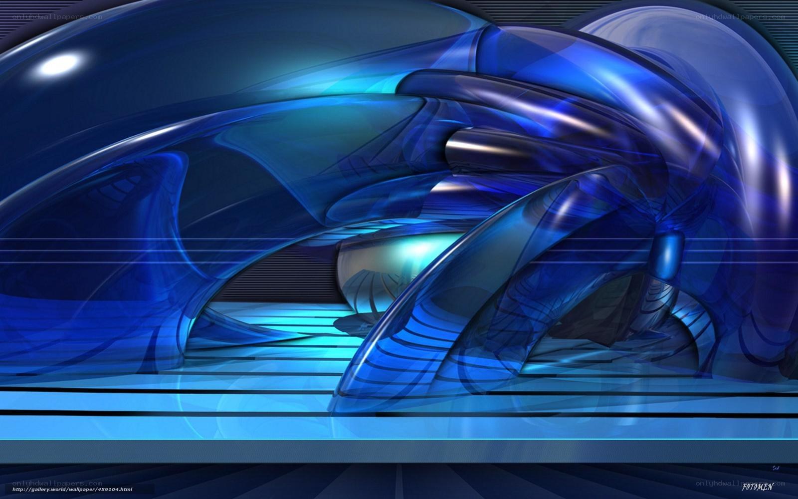 Blue abstract digital art