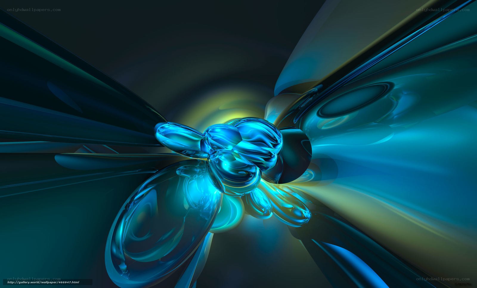 Blue abstract digital art