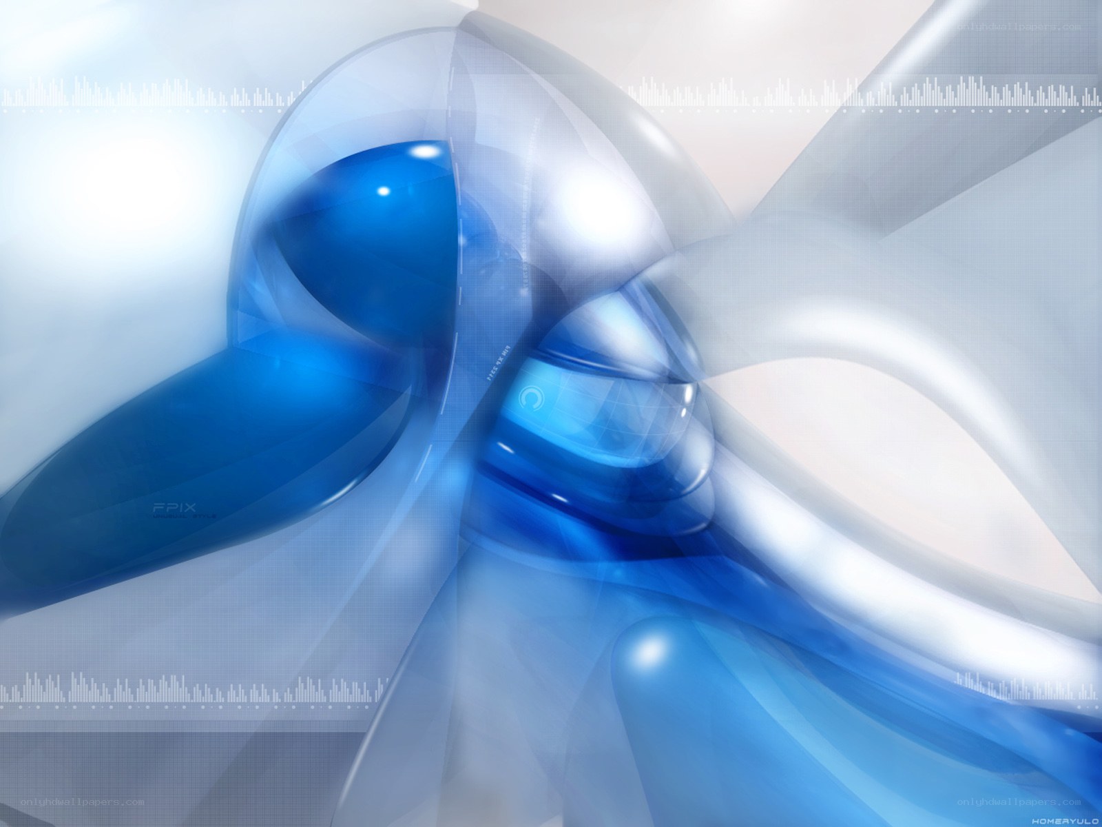 Blue abstract digital art
