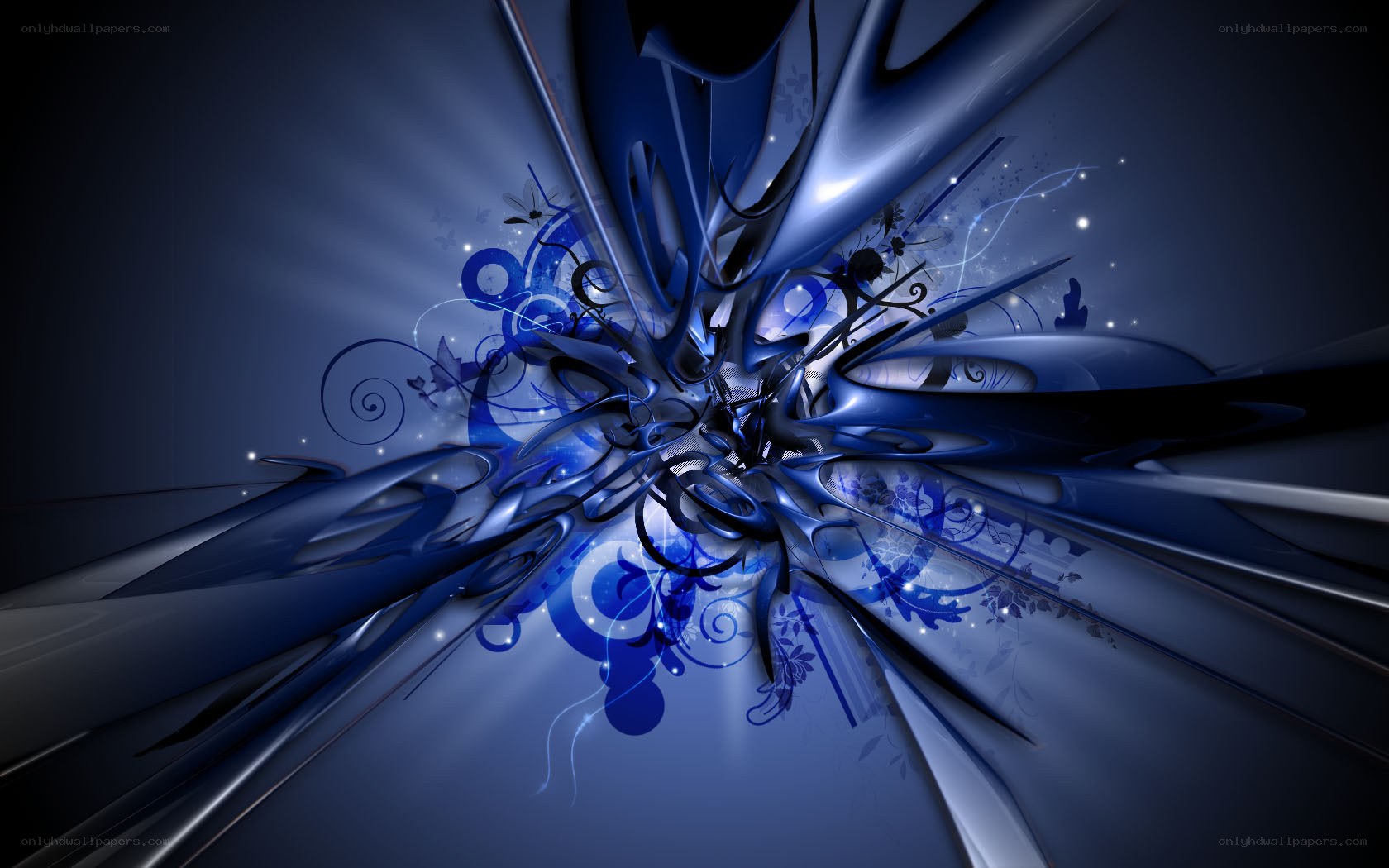 blue abstract digital art