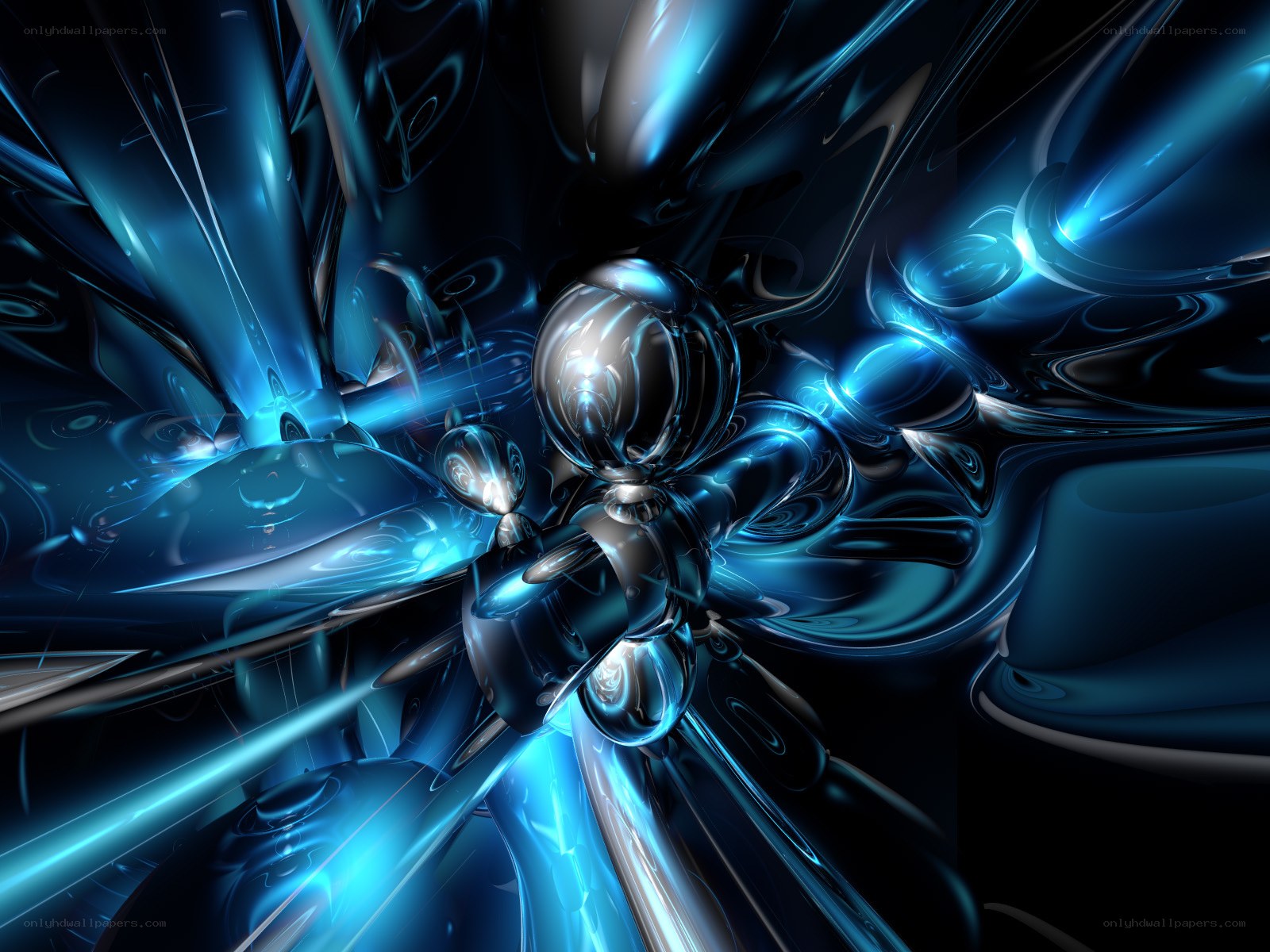 Blue abstract digital art