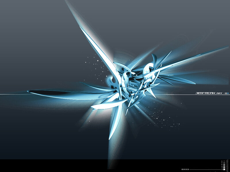 blue abstract digital art