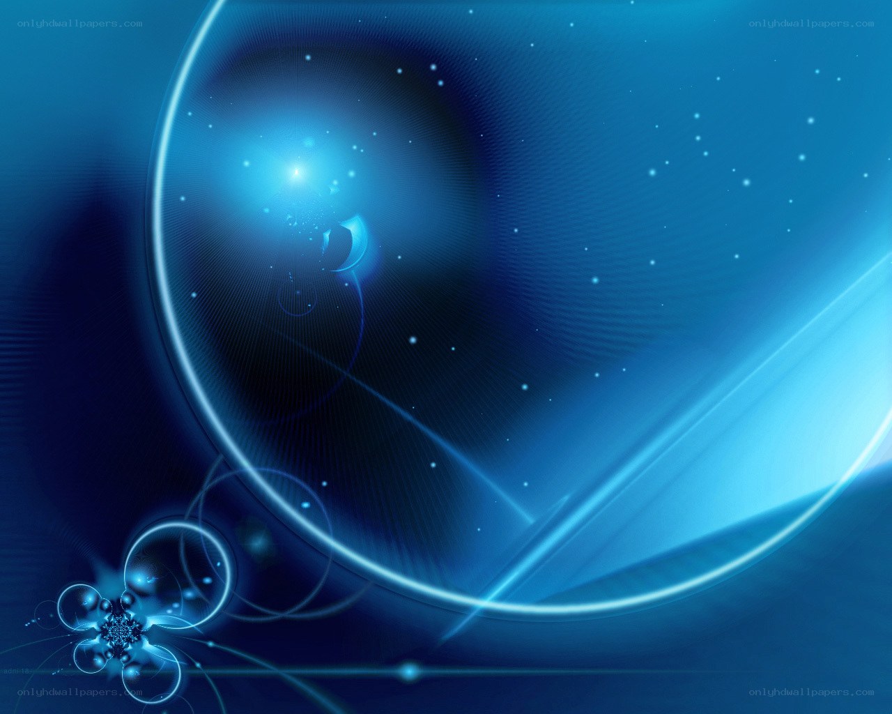 Blue abstract digital art