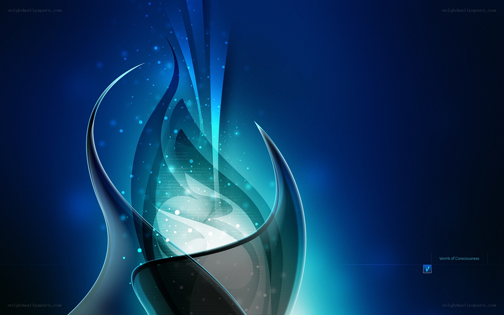 Blue abstract digital art