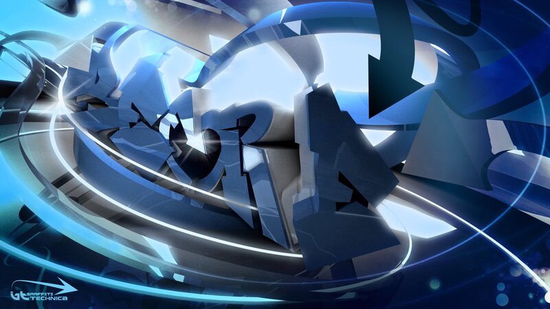 Blue abstract digital art