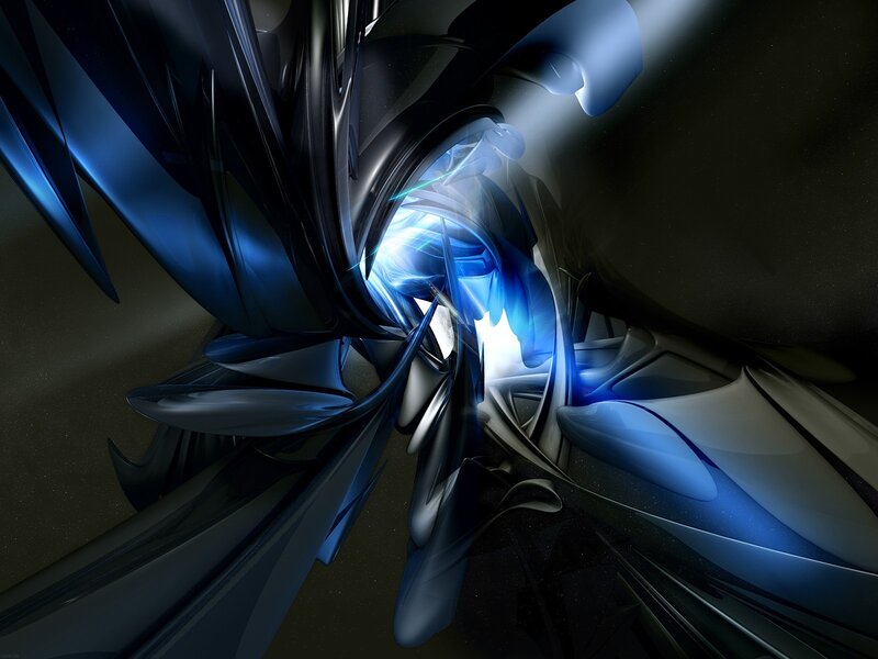 Blue abstract digital art