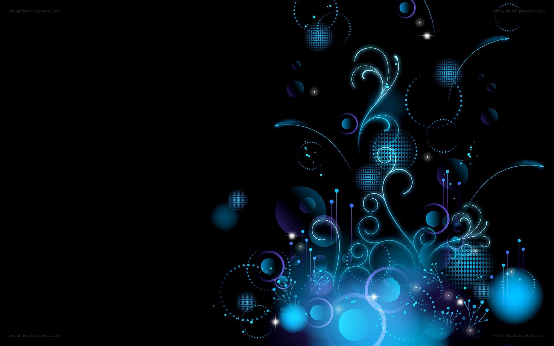 blue abstract digital art