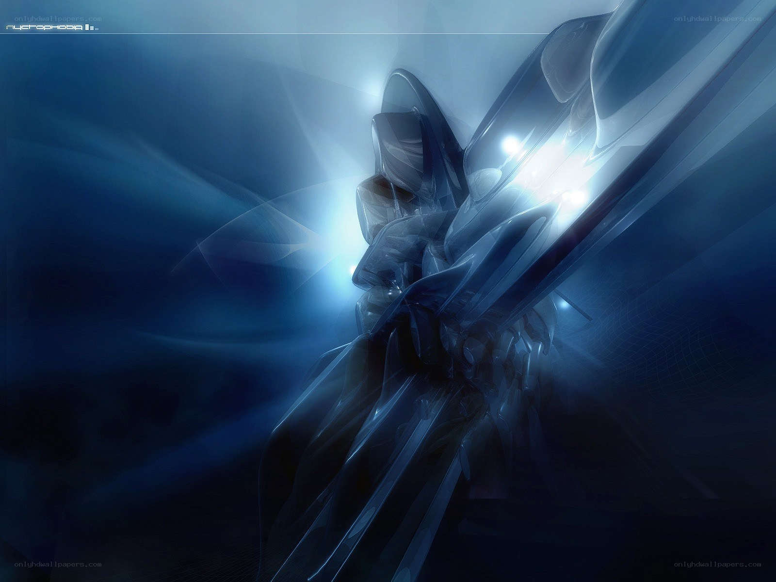 blue abstract digital art