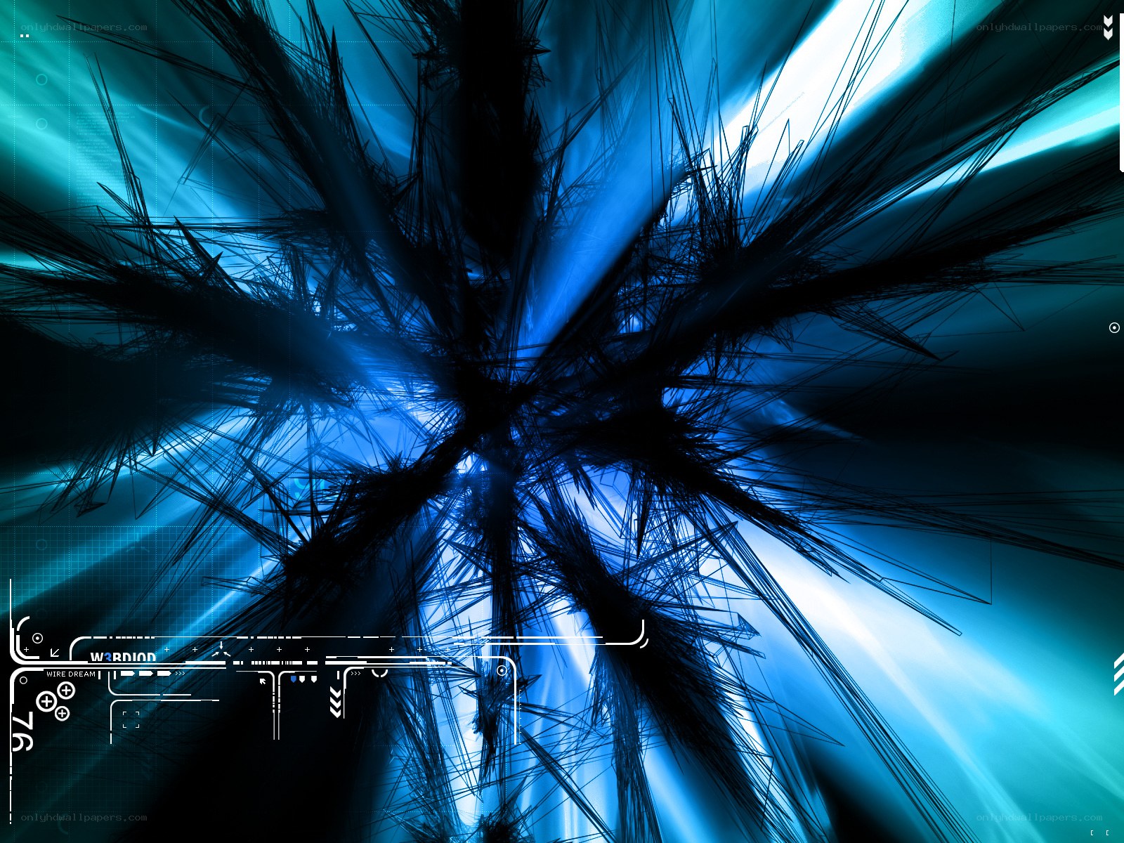 blue abstract digital art