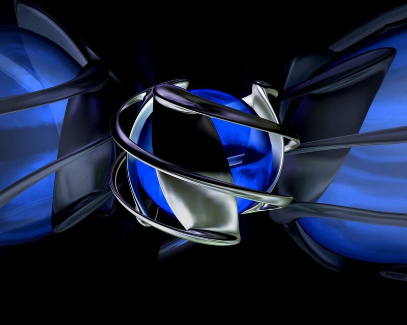 Blue abstract digital art