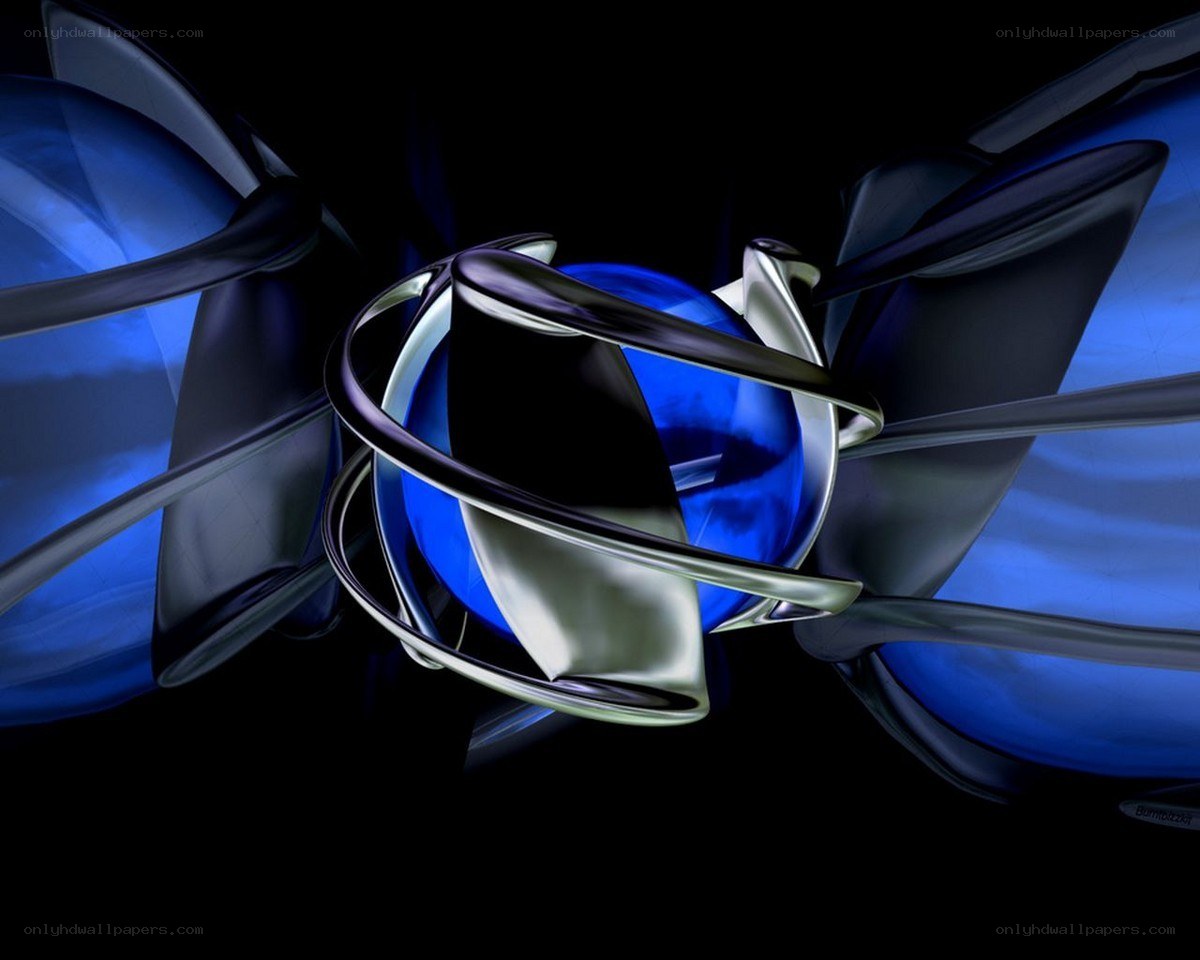 Blue abstract digital art