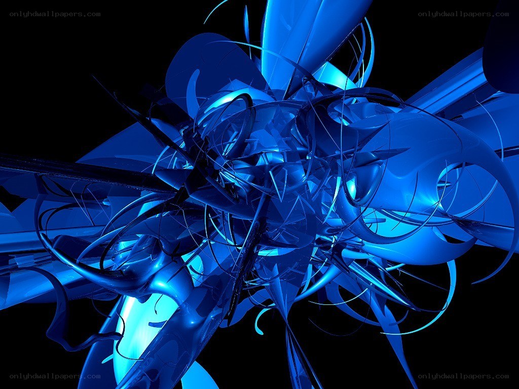 Blue abstract digital art