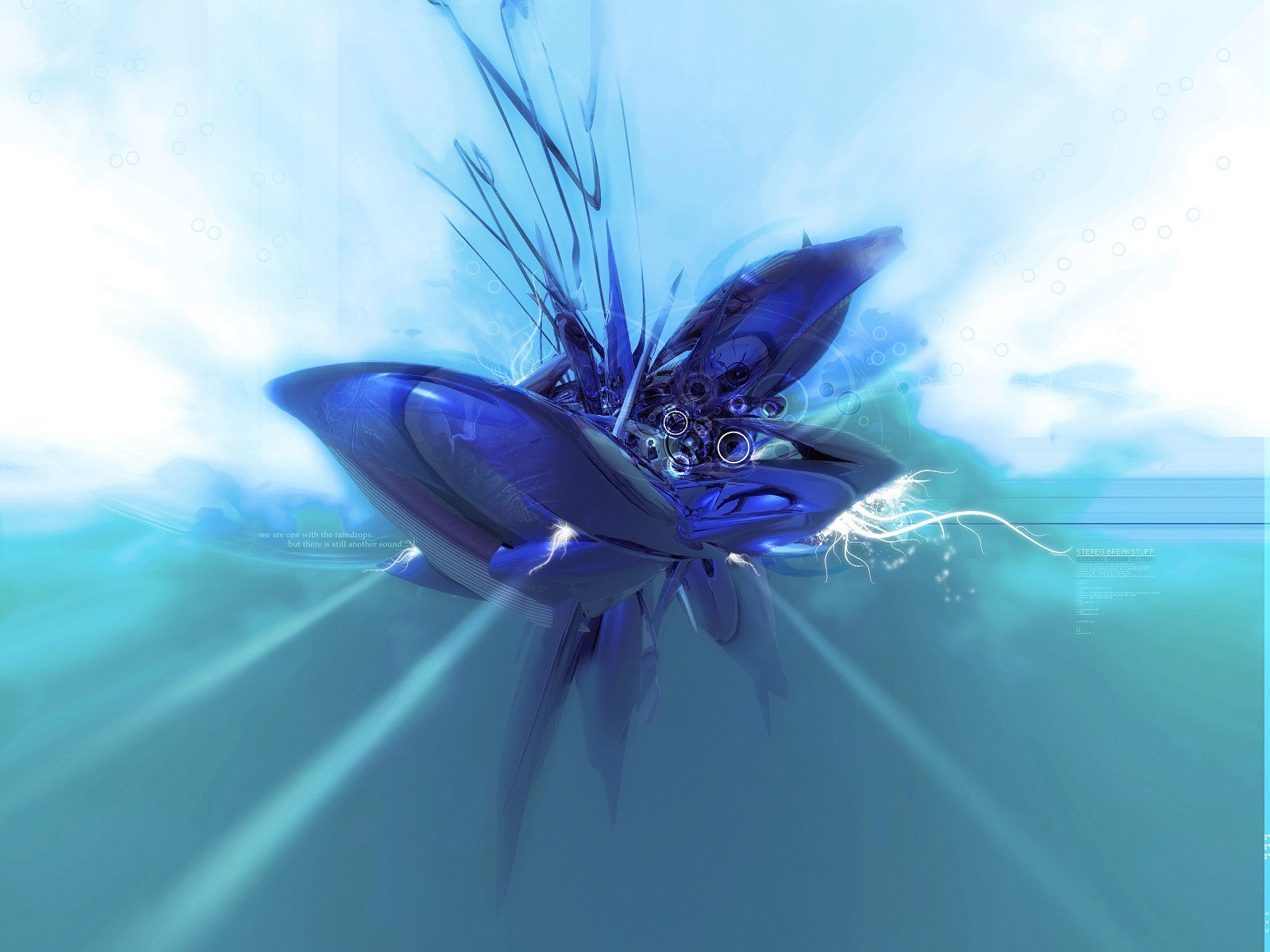 blue abstract digital art
