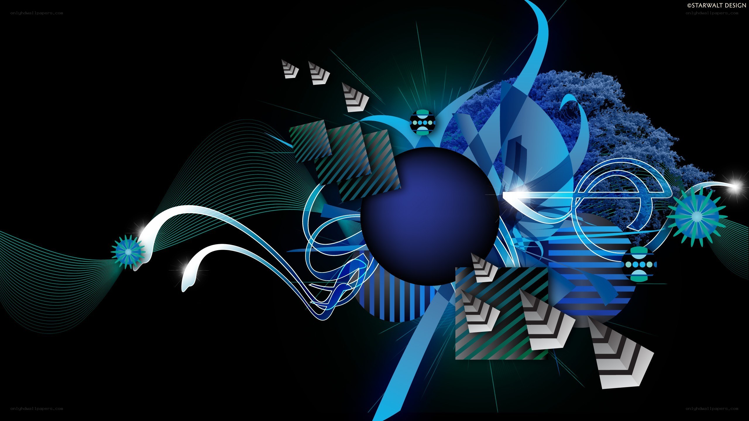 blue abstract digital art