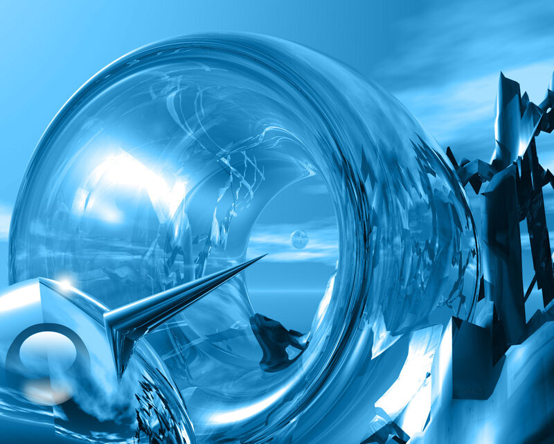 Blue abstract digital art