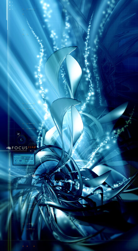 blue abstract digital art