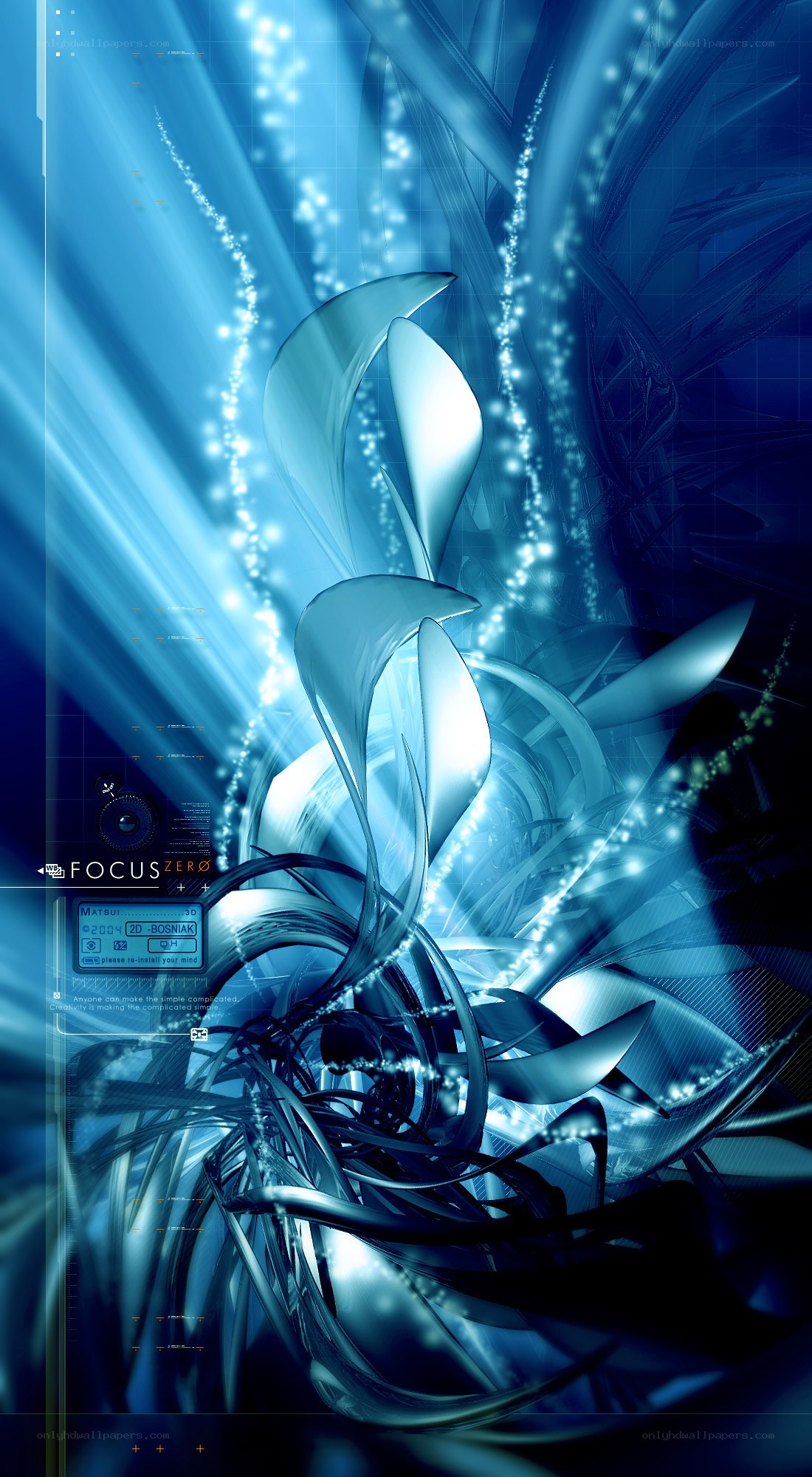 blue abstract digital art