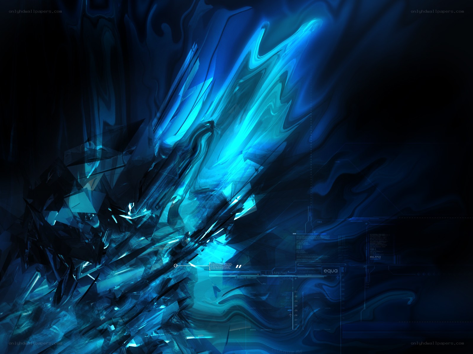 blue abstract digital art