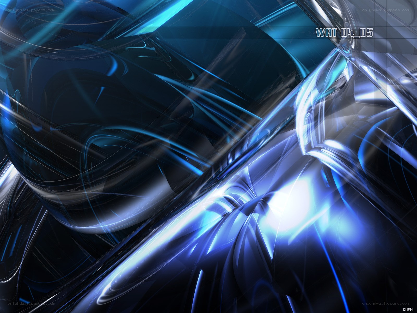 Blue abstract digital art