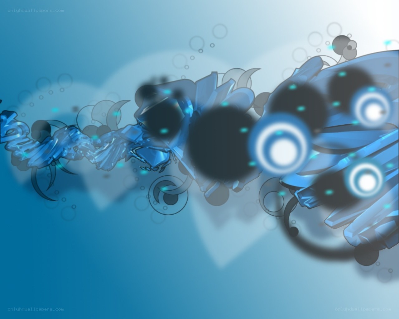 blue abstract digital art