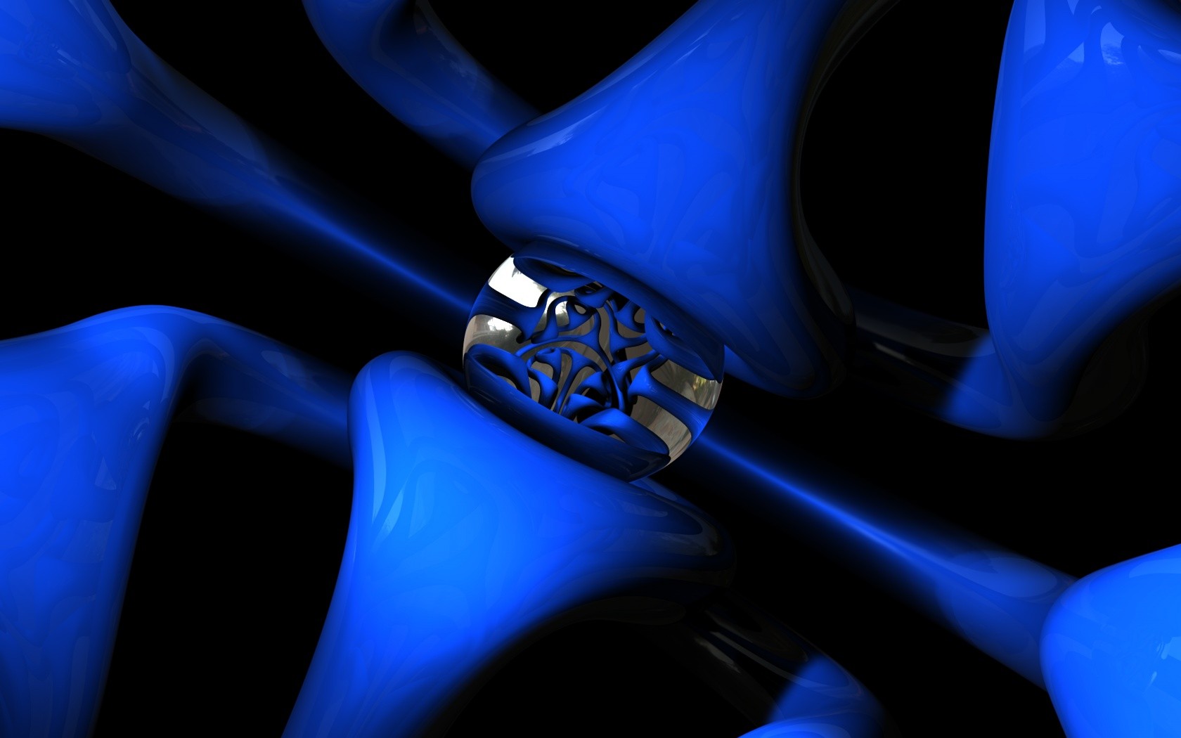 blue abstract digital art