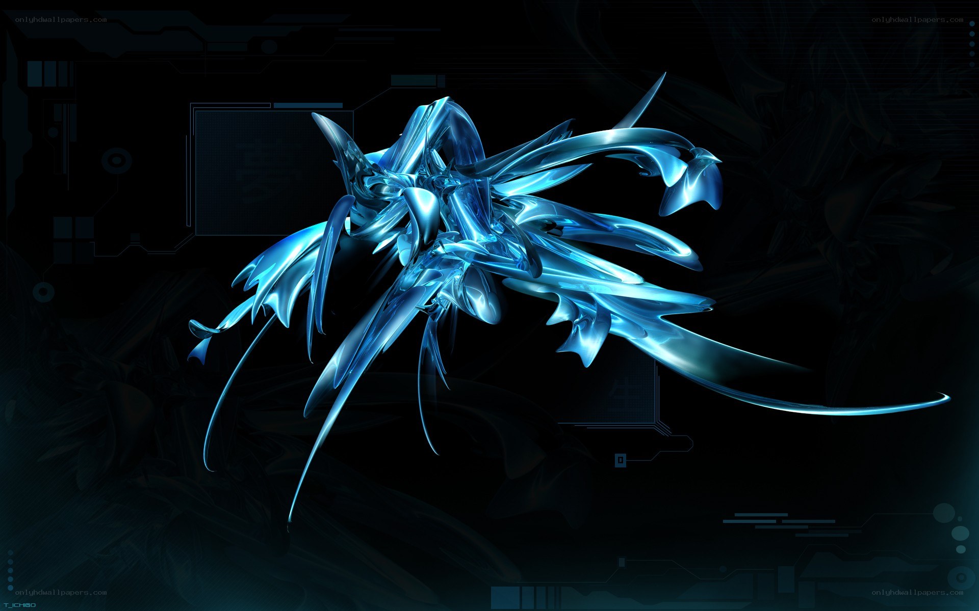 blue abstract digital art