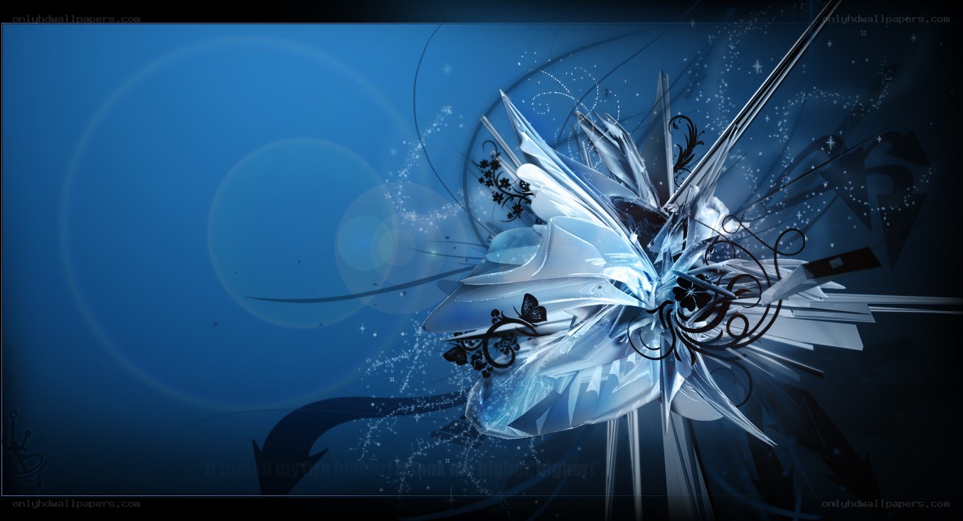 blue abstract digital art