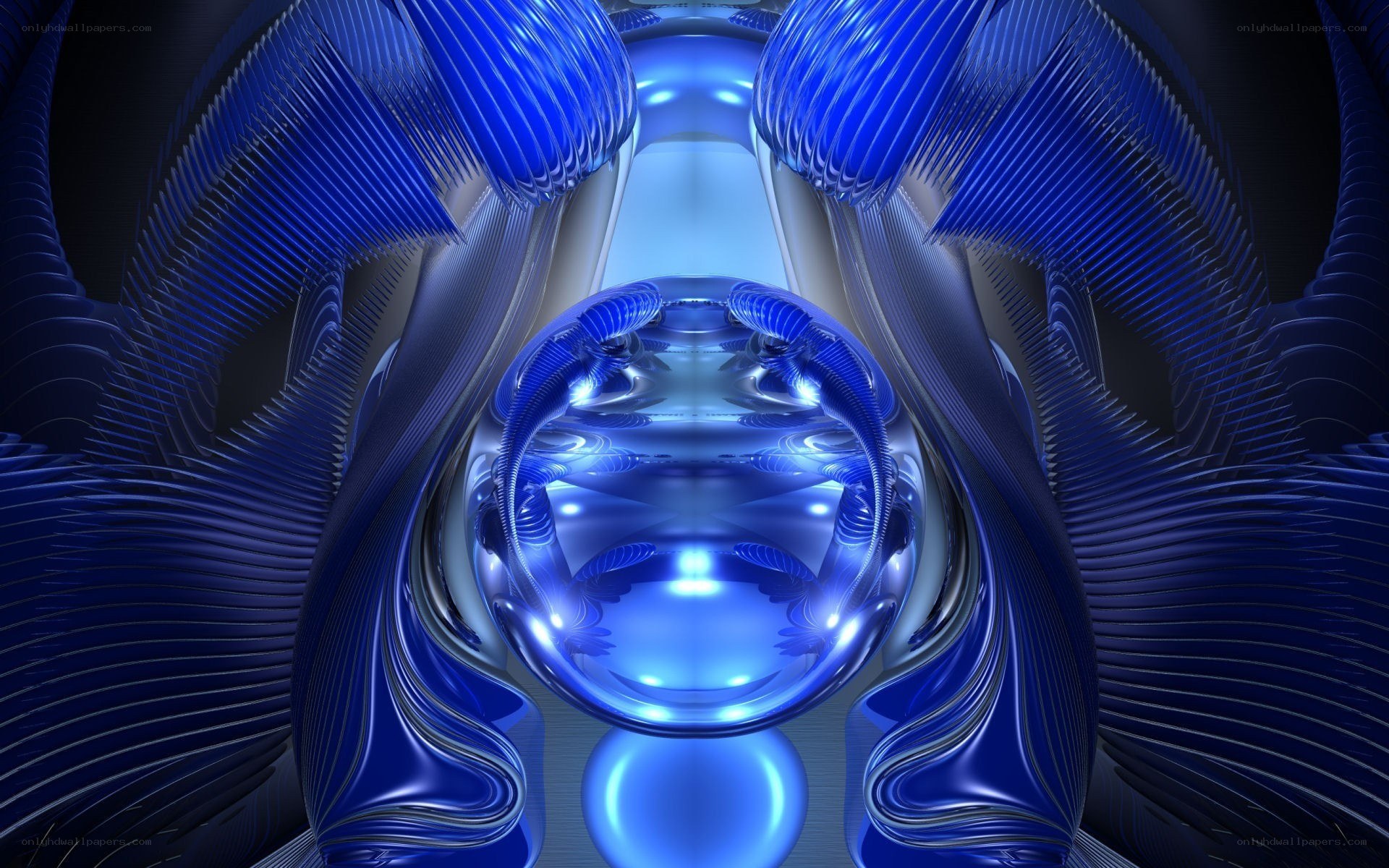 Blue abstract digital art