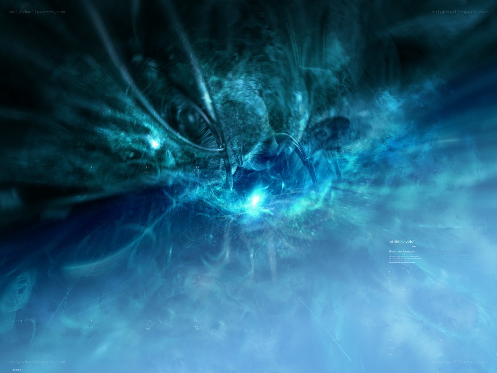 blue abstract digital art