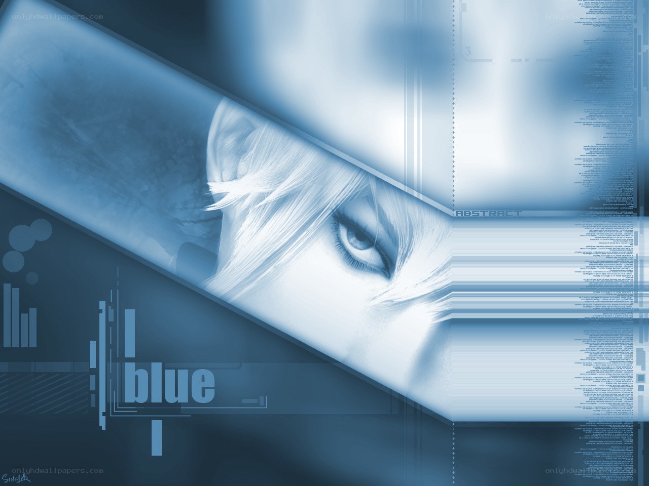 Blue abstract digital art