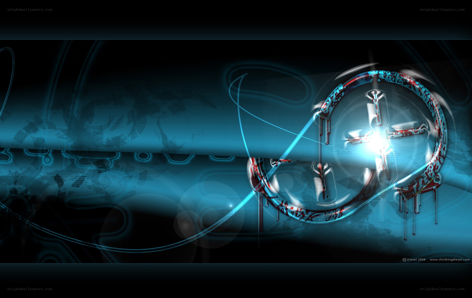blue abstract digital art