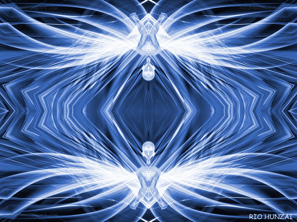 Blue abstract digital art