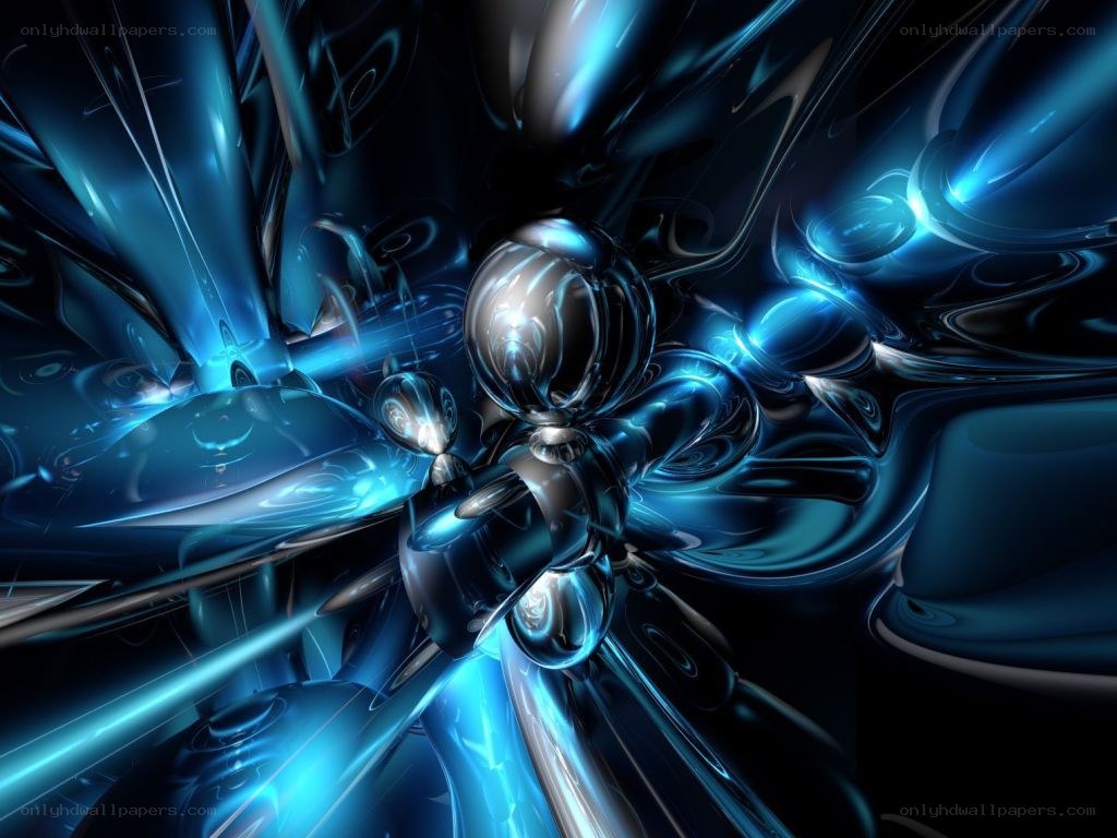 blue abstract digital art