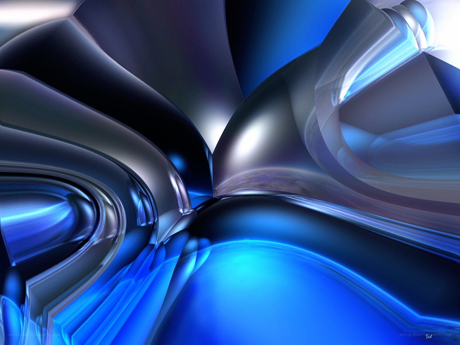 Blue abstract digital art