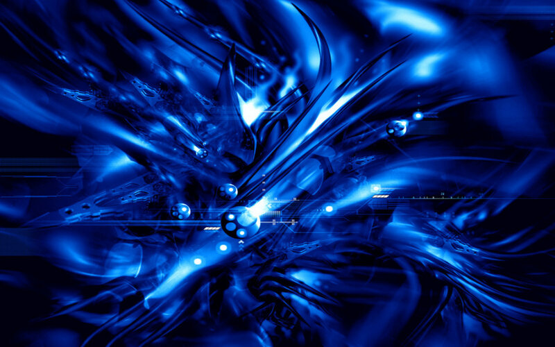 Blue Abstract Digital Art — Dynamic