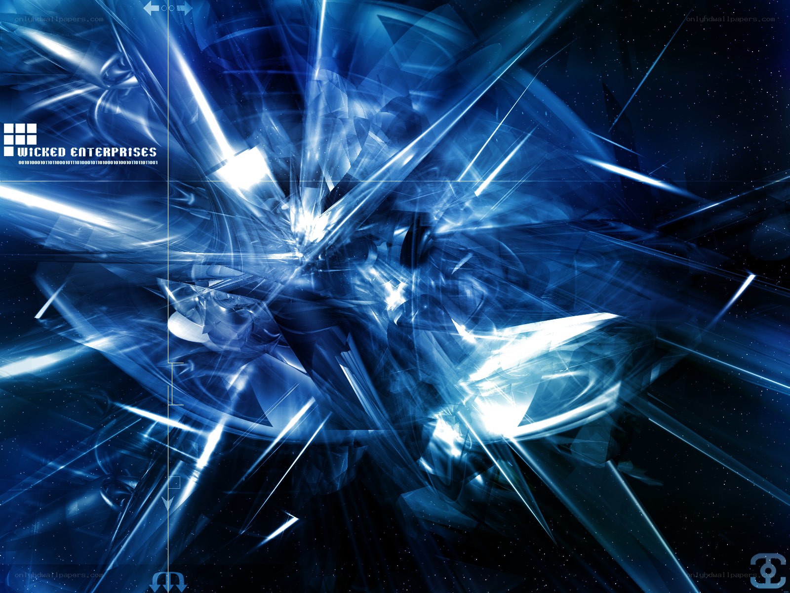blue abstract digital explosion
