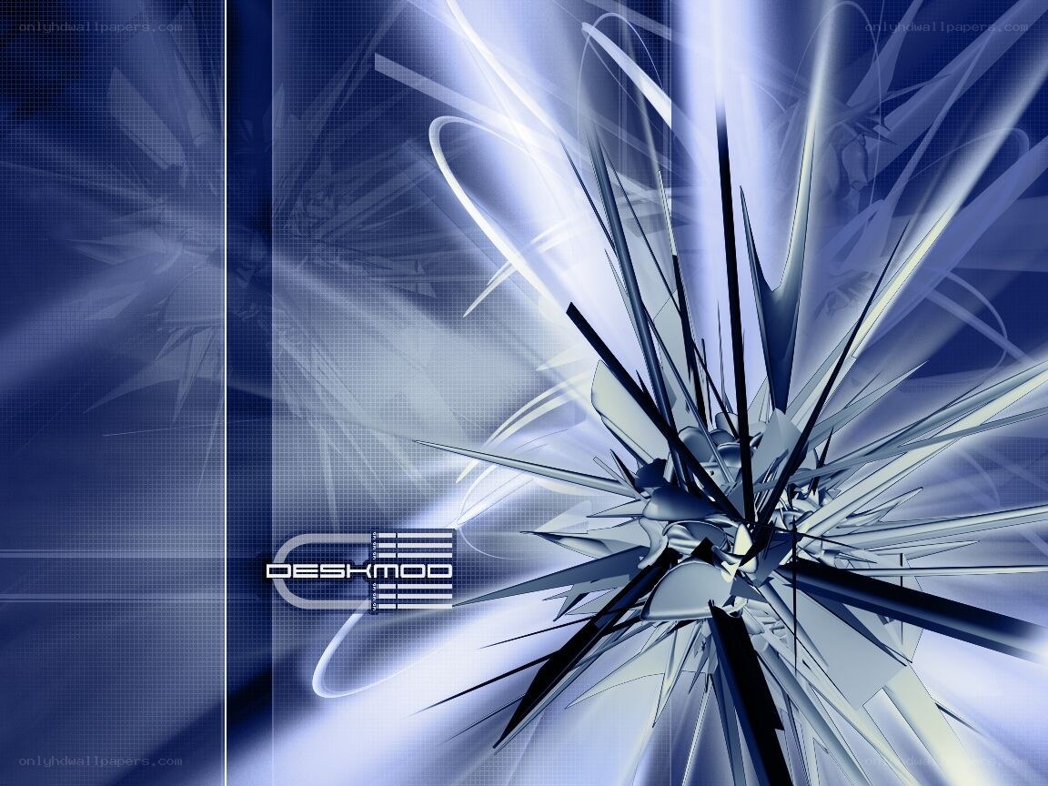 blue abstract digital explosion