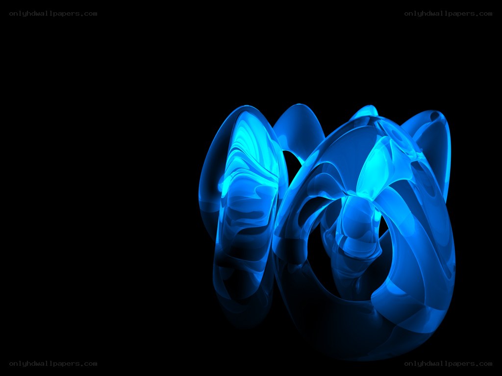 Blue abstract digital sculpture