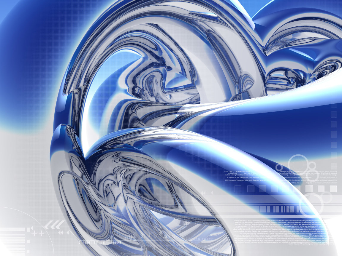 Blue abstract digital swirl
