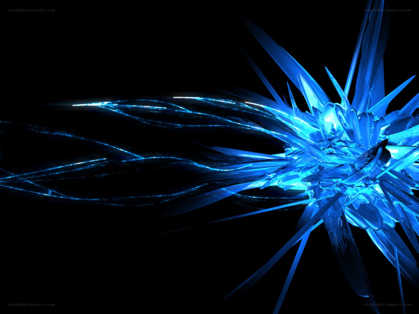 blue abstract energy burst