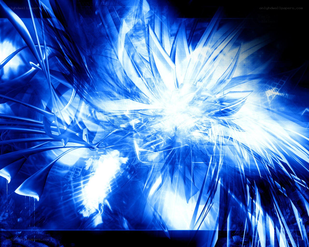 blue abstract energy burst