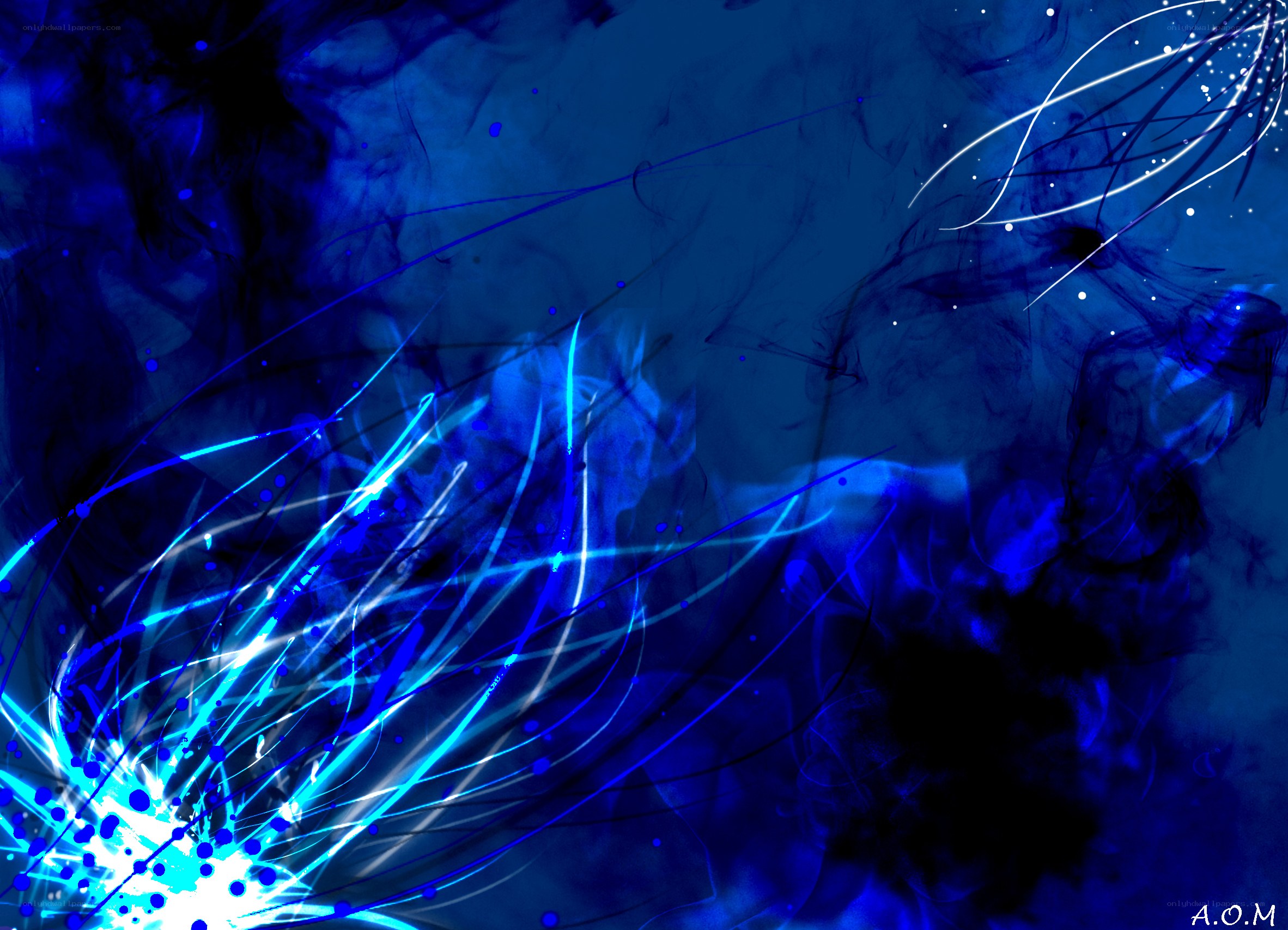 blue abstract energy burst